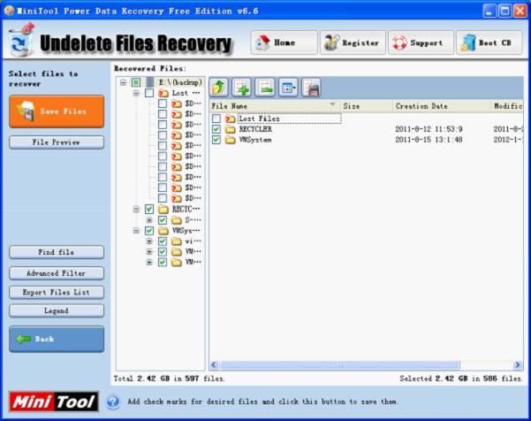 minitool data recovery find file after scan