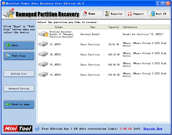 minitool damaged partition recovery